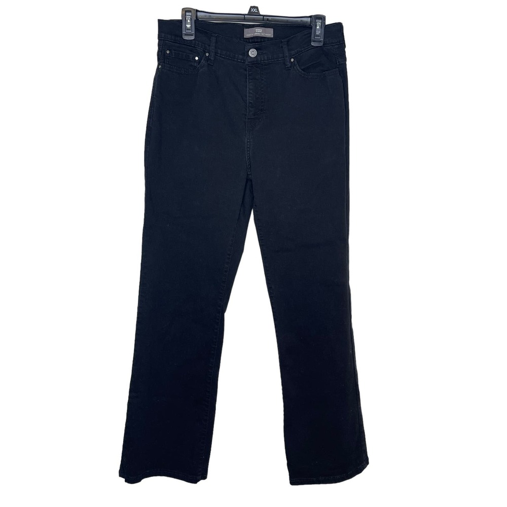 Levi's 512 Women Jeans Perfectly Slimming Bootcut Leg Stretch Hi-Rise Black 31